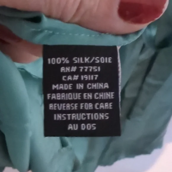 Betsey Johnson Silk Teal Lace Trim Dress - Picture 8 of 10